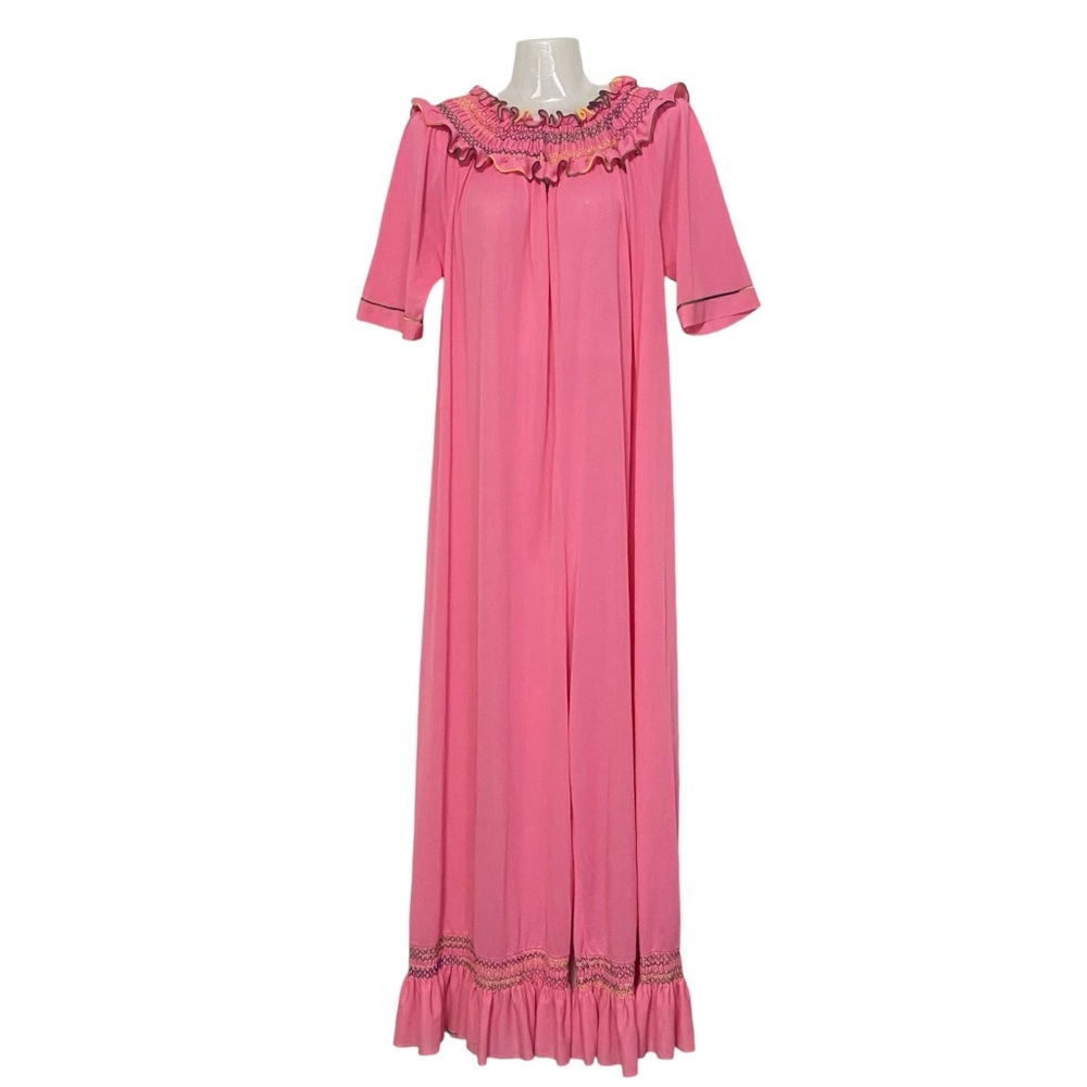 1960’s Vintage Bubblegum Pjs Beeline Fashions Sheer Nightgown Adult Onesie Pink
